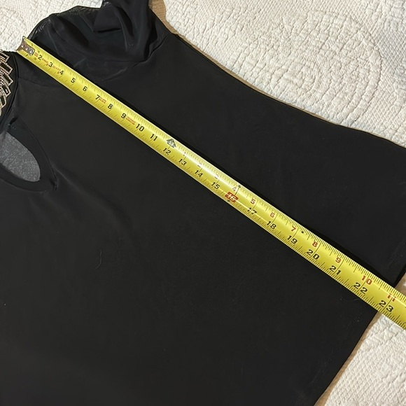 Moa Moa Sheer Rhinestone Blouse. Size Large - Picture 6 of 10